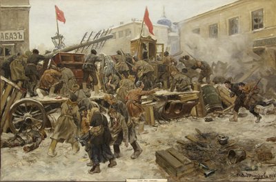 The Moscow Uprising in December 1905, 1906 by Ivan Alexeyevich Vladimirov