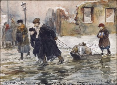 Transporting food on a sled by Ivan Alexeyevich Vladimirov