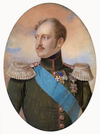 Portrait of Emperor Nicholas I 1796-1855 by Ivan Andreyevich Winberg