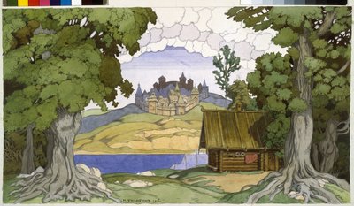 Set Design for the Opera "The Tomb of Askold" by Alexei Verstovsky by Ivan Yakovlevich Bilibin