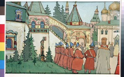 Stage Design for the Theatre Play Finist the Falcon by Ivan Yakovlevich Bilibin