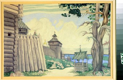 Stage design for the opera Prince Igor by A. Borodin by Ivan Yakovlevich Bilibin