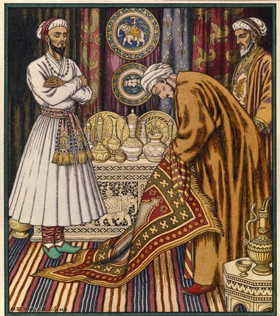 Prince Ali Buying a Carpet by Ivan Yakovlevich Bilibin