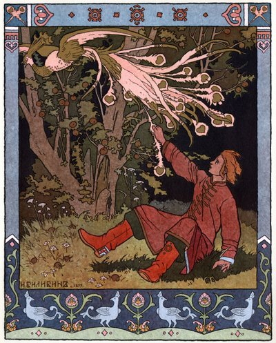 Tsarevitch Ivan, the Fire Bird and the Gray Wolf by Ivan Yakovlevich Bilibin