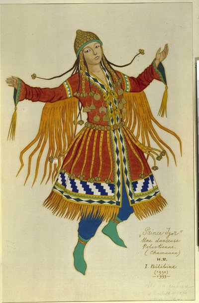 A Polovtsian Shaman Dancer by Ivan Yakovlevich Bilibin