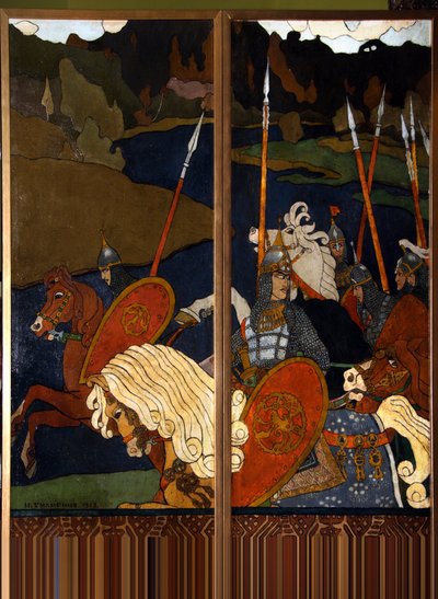 Volga Sviatoslavitch and His Army by Ivan Yakovlevich Bilibin