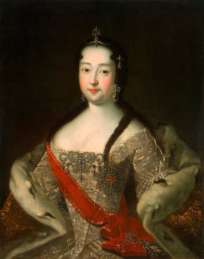 Portrait of the Tsesarevna of Russia Anna Petrovna of Russia by Ivan Grigorievich Adolsky the Elder