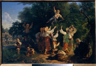 Cherry Picking in the Orchard of a Landowner in Ukraine by Ivan Ivanovich Sokolov