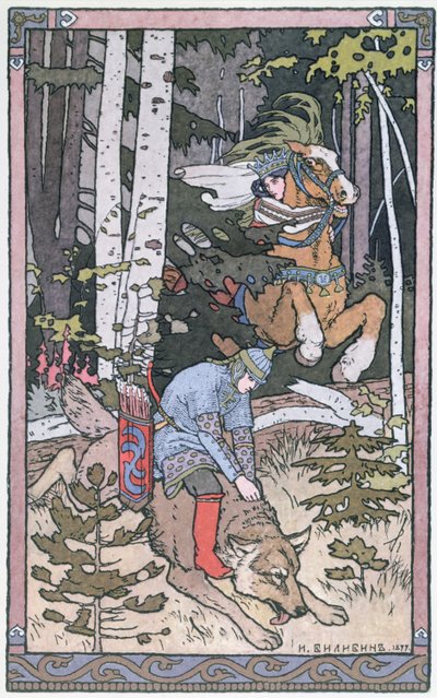 Scene from a Russian fairy tale, 1899 by Ivan Yakovlevich Bilibin