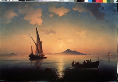 The bay of Naples by Ivan Konstantinovich Aivazosky