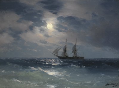 Brig Mercury by Ivan Konstantinovich Aivazovsky