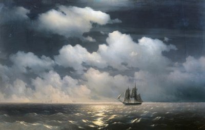 Brig Mercury Attacked by Two Turkish Ships by Ivan Konstantinovich Aivazovsky