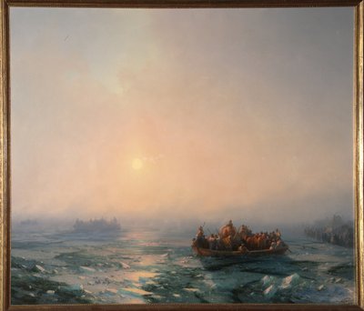 Ice drifting on the Dnieper River by Ivan Konstantinovich Aivazovsky