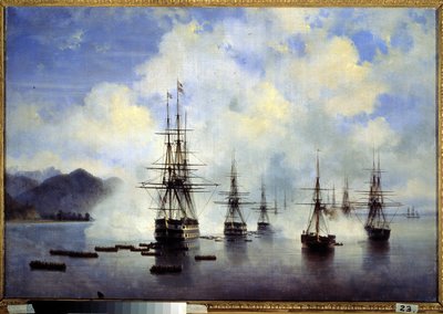 The Landing of General N. Raevsky at Subashi on July 1839 by Ivan Konstantinovich Aivazovsky
