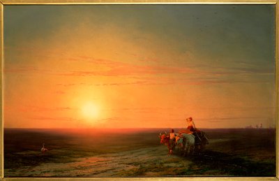 Peasants Returning from the Fields at Sunset by Ivan Konstantinovich Aivazovsky