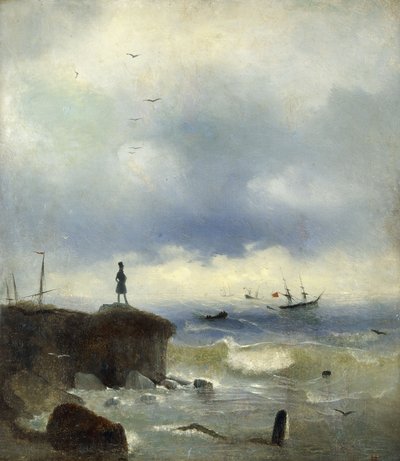 Pushkin Looking at the Black Sea by Ivan Konstantinovich Aivazovsky