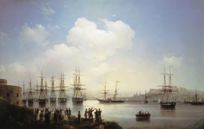 Russian squadron on the Sevastopol raid by Ivan Konstantinovich Aivazovsky