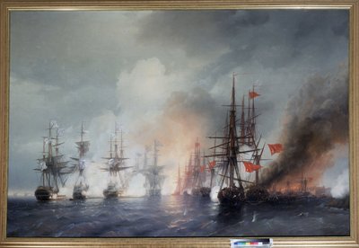 The Battle of Sinop on 30 November 1853 by Ivan Konstantinovich Aivazovsky