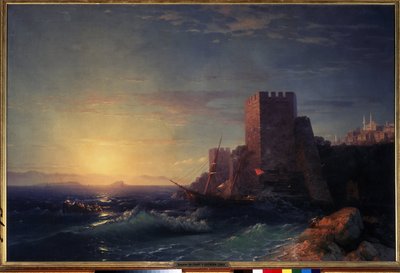 Towers on the Rocks near Bosphorus by Ivan Konstantinovich Aivazovsky