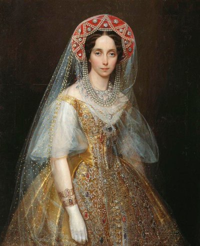 Portrait of Grand Duchess Maria Alexandrovna, Future Empress of Russia by Ivan Kosmich Makarov