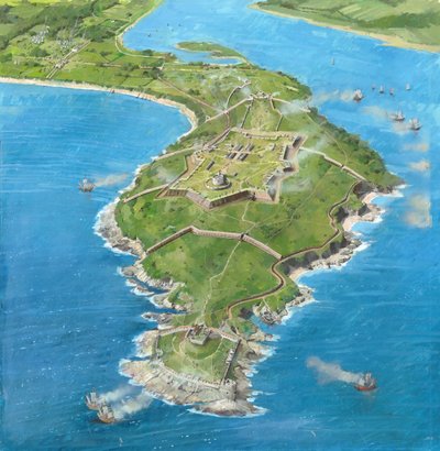 Pendennis Castle During the Siege of 1646 by Ivan Lapper
