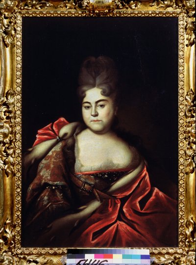 Portrait Of Grand Duchess Natalya Alexeevna, Sister Of Tsar Peter The Great by Ivan Nikitich Nikitin