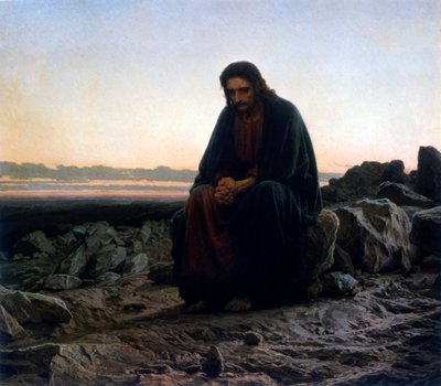Christ in the Desert or Christ in the Wilderness by Ivan Nikolaevich Kramskoy