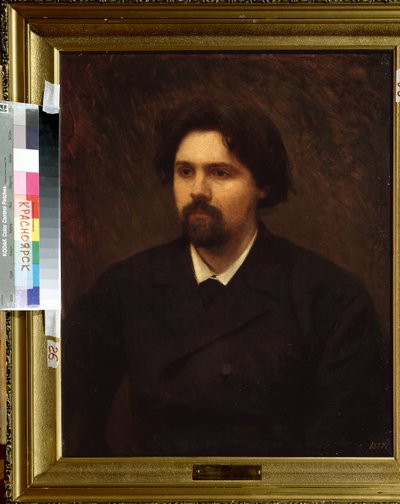 Portrait of the Artist Vasily Surikov by Ivan Nikolaevich Kramskoy