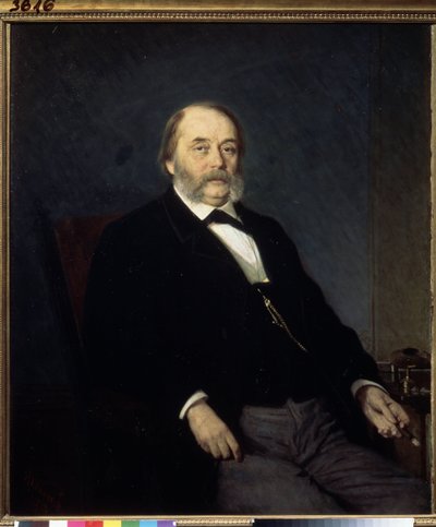 Portrait of the author I. Goncharov by Ivan Nikolaevich Kramskoy