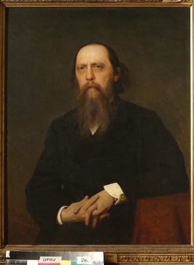 Portrait of the Author Mikhail Saltykov Shchedrin (Saltykov-Shchedrin) by Ivan Nikolaevich Kramskoy