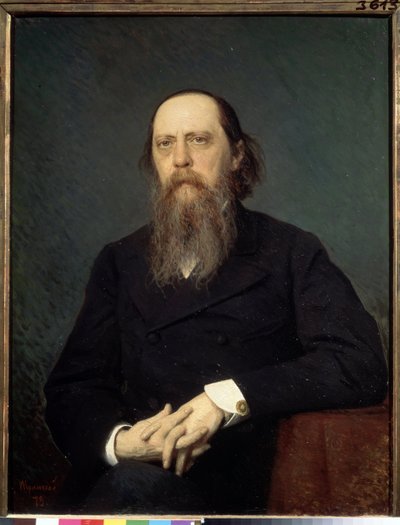 Portrait of the Author M. Saltykov Shchedrin by Ivan Nikolaevich Kramskoy