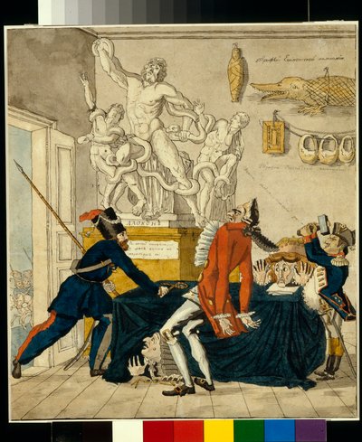 Napoleon Bonaparte Selling Stolen Goods, Including the Laocoon Group by Ivan Nikolayevich Terebenev