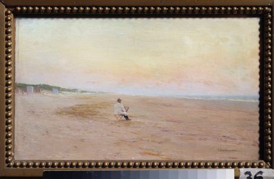Artist at the Seashore by Ivan Pavlovich Pokhitonov