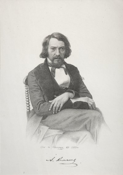 Portrait of Aleksey Stepanovich Khomyakov by Ivan Petrovich Pozhalostin