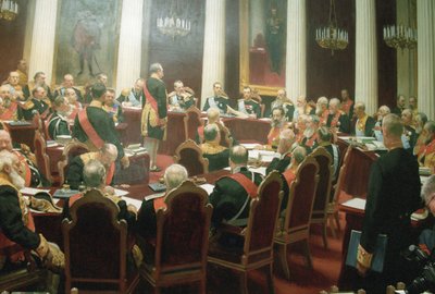 The ceremonial session of the State Council of Imperial Russia on May 7, 1901 by Ivan Semyonovich Kulikov