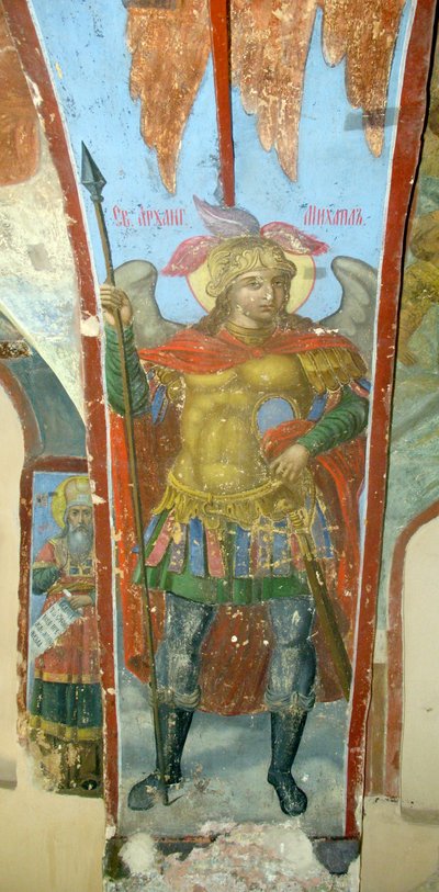 Saint Michael the Archangel, Fresco by Ivan Yakovlevich Bakhmatov, in the Cathedral of Our Lady by Ivan Yakovlevich Bakhmatov