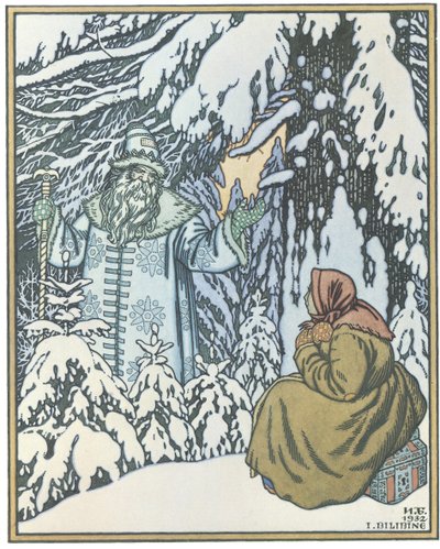 Illustration for the Fairy tale Morozko, 1932 by Ivan Yakovlevich Bilibin
