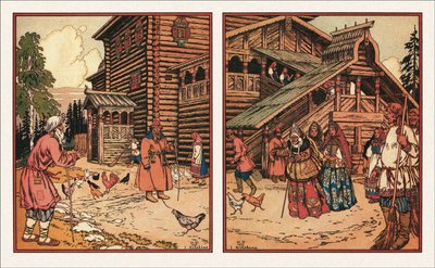 Illustration to The Tale of the Fisherman and the Fish by Ivan Yakovlevich Bilibin