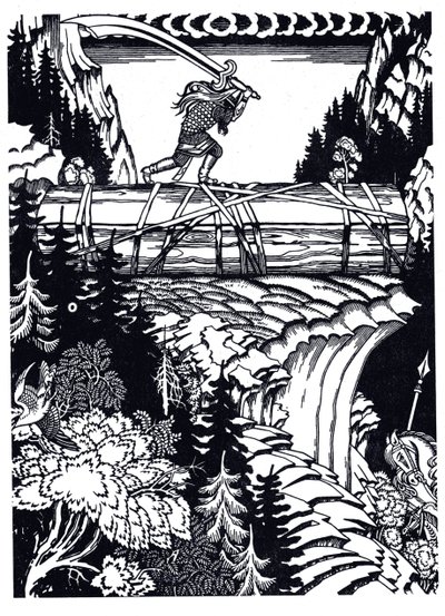 Ilya Muromets and Svyatogor, 1934 by Ivan Yakovlevich Bilibin