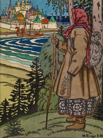 Peasant Girl. Illustration to the Book Contes de l
