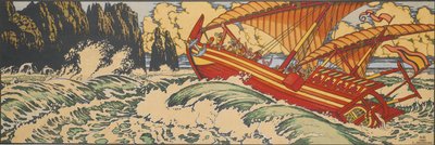 Sinbad the Sailor. Illustration for Arabian Fairy Tales by Ivan Yakovlevich Bilibin