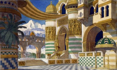 Stage Design for the Opera Ruslan and Ludmila by M. Glinka by Ivan Yakovlevich Bilibin