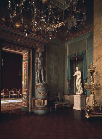 The Blue Hall of the Ostankino Palace in Moscow by Ivan Yegorovich Starov