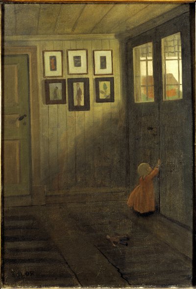 The Girl at the Door. Interior of the Artist