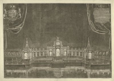 Illumination of the Theater in The Hague for the Peace of Aachen, 1749 by Iven Besoet