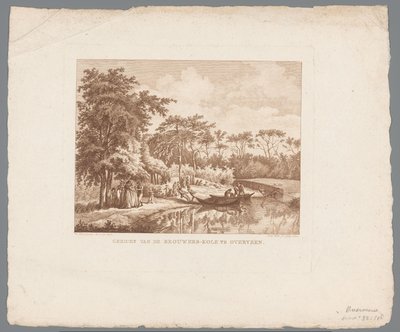 Company on the Shore of the Brouwerskolk in Overveen by Izaak Jansz. de Wit