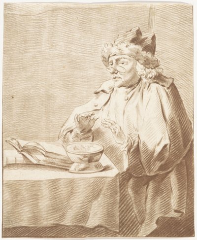 Portrait of Jurraan Buttner by a Brazier by Izaak Jansz. de Wit