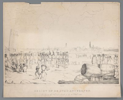 View of the City of Antwerp the Day After the Bombardment, 28 October 1830 by Izaak Schouman
