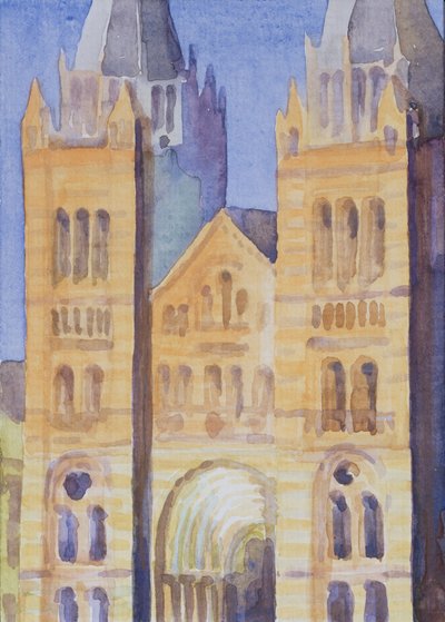 Main Entrance of The Natural History Museum, London, Sunset, 1994 by Izabella Godlewska de Aranda