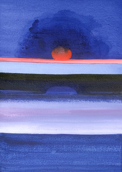 Seascape, Sunset, Helsinki, 1991 by Izabella Godlewska de Aranda